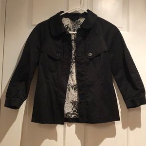 H&M Divided Black Floral Blazer Jacket